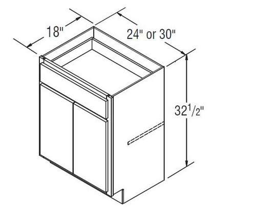 Aristokraft Cabinetry All Plywood Series Briarcliff II Maple Vanity Base VB3032.518B