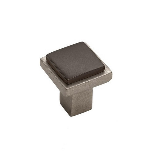 Hardware International - Bronze Contemporary Square Flat Knob - 1-1/2" - 02-603-PE-BRONZE