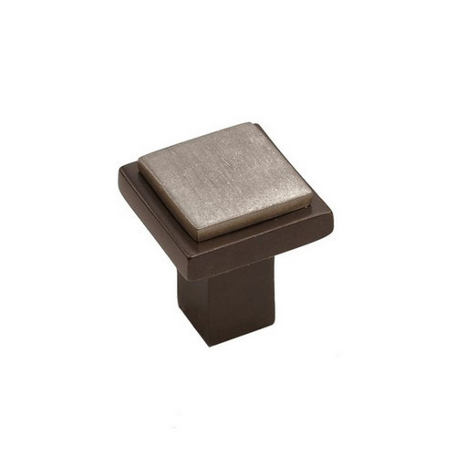 Hardware International - Bronze Contemporary Square Flat Knob - 1-1/2" - 02-603-EP-BRONZE