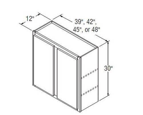 Aristokraft Cabinetry All Plywood Series Korbett Maple 5 Piece Wall Cabinet W4530