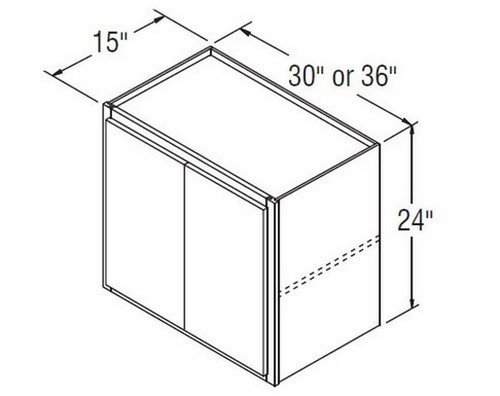 Aristokraft Cabinetry All Plywood Series Korbett Maple 5 Piece Wall Cabinet W362415B