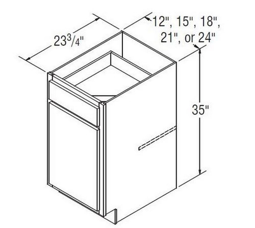 Aristokraft Cabinetry All Plywood Series Korbett Maple 5 Piece Base Cabinet B12