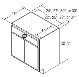 Aristokraft Cabinetry All Plywood Series Korbett Maple 5 Piece Vanity Sink Base VSB3332.5B