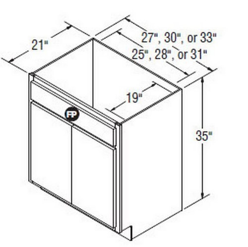 Aristokraft Cabinetry All Plywood Series Korbett Maple 5 Piece Vanity Sink Base VSB2735B