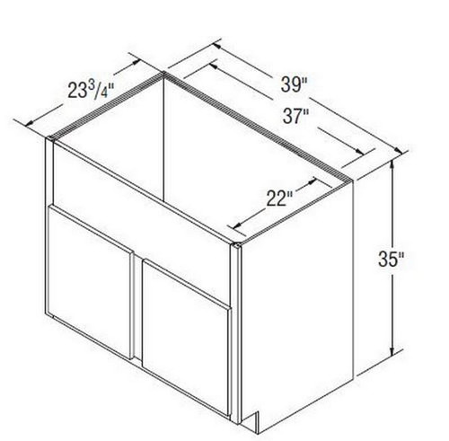 Aristokraft Cabinetry All Plywood Series Korbett Maple 5 Piece Country Sink Base CNTYSB39