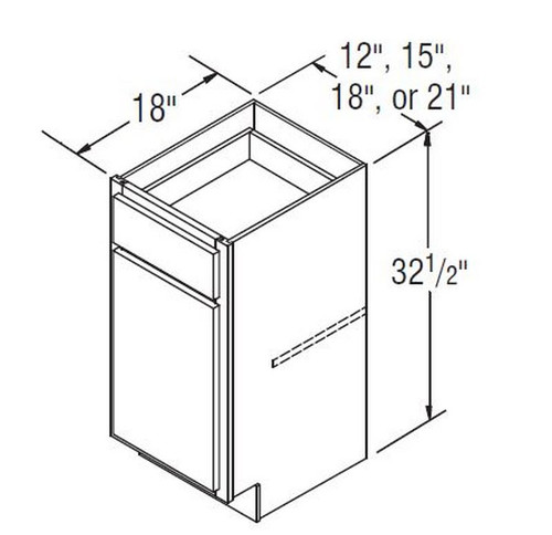 Aristokraft Cabinetry All Plywood Series Korbett Maple 5 Piece Vanity Base VB2132.518