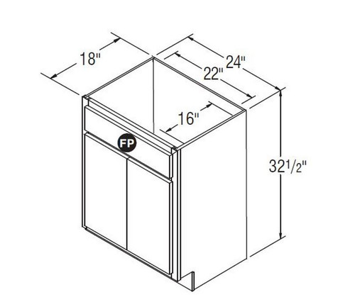 Aristokraft Cabinetry All Plywood Series Korbett Maple 5 Piece Vanity Sink Base VSB2432.518
