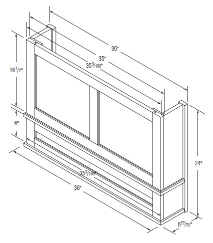 Aristokraft Cabinetry All Plywood Series Korbett Maple 5 Piece Wood Hood Straight Batten WHSBATT36
