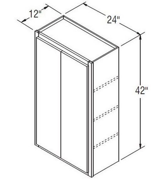 Aristokraft Cabinetry Select Series Korbett Maple 5 Piece Wall Cabinet W2442DD