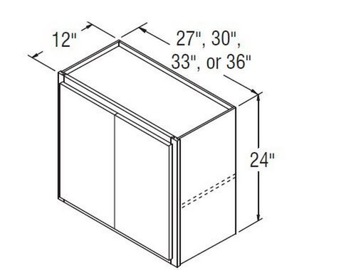 Aristokraft Cabinetry Select Series Korbett Maple 5 Piece Wall Cabinet W3624B