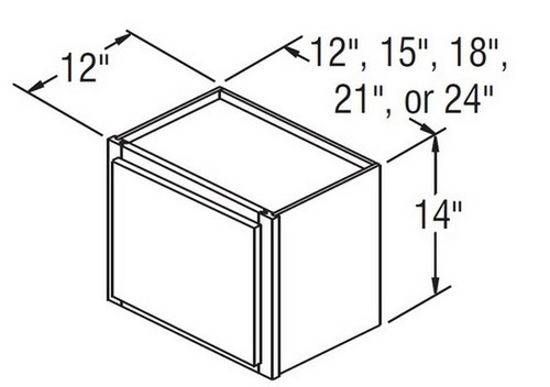 Aristokraft Cabinetry Select Series Korbett Maple 5 Piece Wall Cabinet W1214