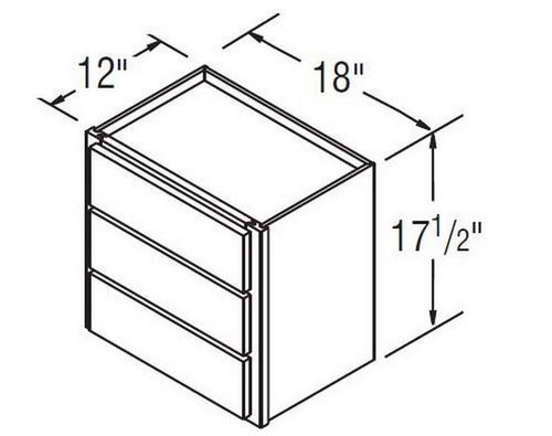 Aristokraft Cabinetry Select Series Korbett Maple 5 Piece Wall Drawer Unit WD1817.5