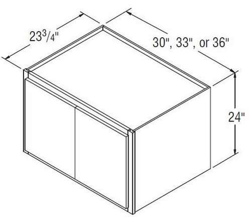 Aristokraft Cabinetry Select Series Korbett Maple 5 Piece Refrigerator Wall Cabinet RW3024B