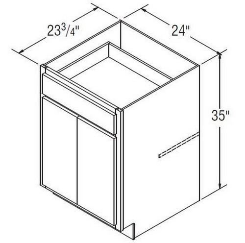 Aristokraft Cabinetry Select Series Korbett Maple 5 Piece Base Cabinet B24DD