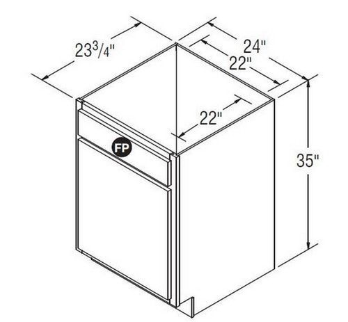 Aristokraft Cabinetry Select Series Korbett Maple 5 Piece Sink Base SB24