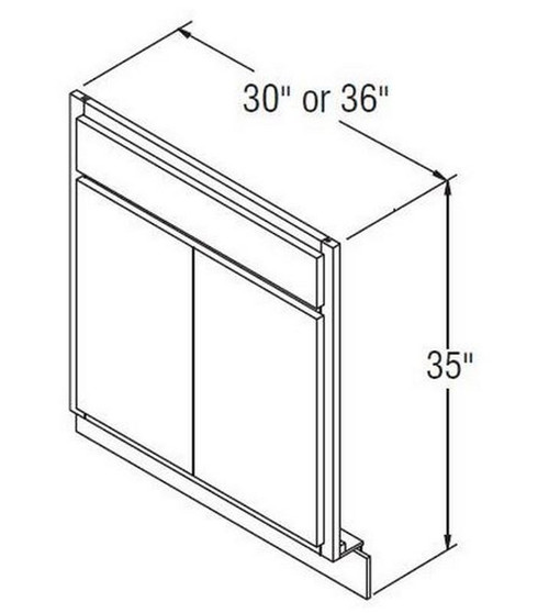 Aristokraft Cabinetry Select Series Korbett Maple 5 Piece Sink Front SF36B