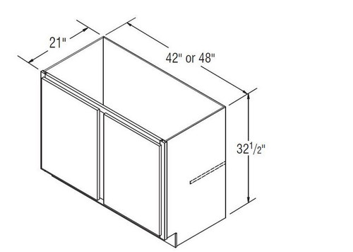Aristokraft Cabinetry Select Series Korbett Maple 5 Piece Vanity Base With Full Height Door VB4232.5FH