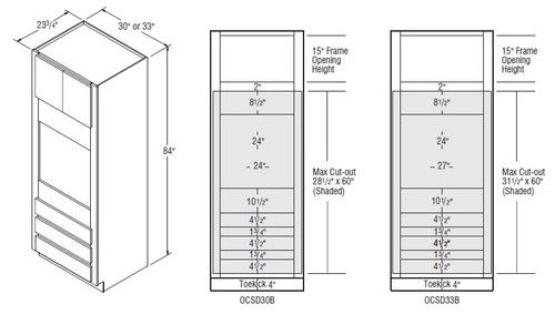 Aristokraft Cabinetry All Plywood Series Korbett Paint Oven Cabinet OCSD33B