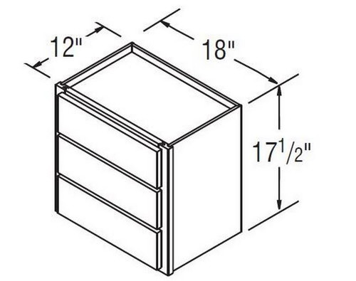 Aristokraft Cabinetry All Plywood Series Korbett Paint 5 Piece Wall Drawer Unit WD1817.5