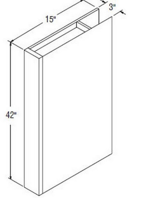 Aristokraft Cabinetry All Plywood Series Korbett Paint 5 Piece Wall Box Column Filler W34215BCF