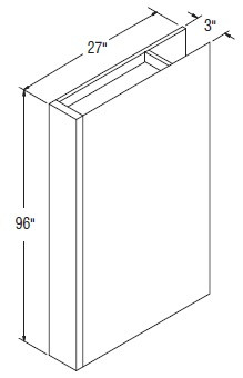 Aristokraft Cabinetry All Plywood Series Korbett Paint 5 Piece Tall Box Column Filler T39627BCF