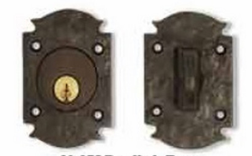 Coastal Bronze Solid Bronze Patio Door Deadbolt - Euro Plate - Single Cylinder - 2" x 3" Plate 30-275
