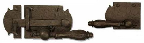 Coastal Bronze Solid Bronze Gate Drop Bar Latch - Euro Lever - Left Handed - 5 1/2" L 60-350-LH