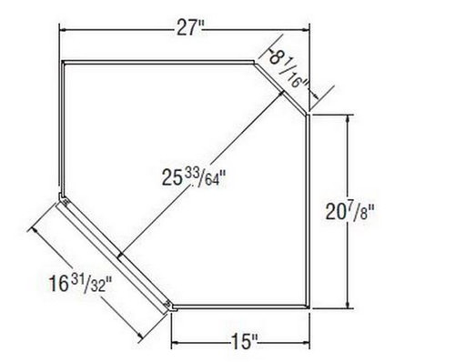 Aristokraft Cabinetry Select Series Sinclair Birch Paint Diagonal Corner Roto Cabinet DCOL2718