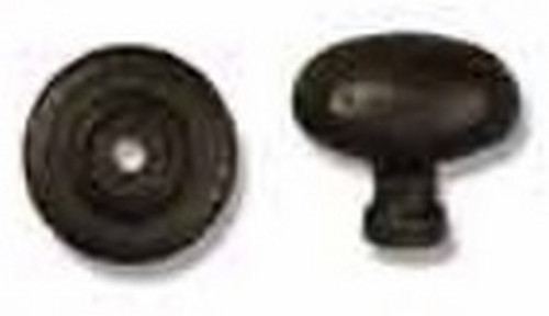 Coastal Bronze Solid Bronze Cabinet Knob - Oval w/ Back Plate - 1 3/8" Dia. 80-810