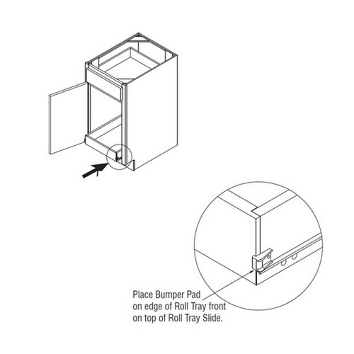 Aristokraft Cabinetry Select Series Sinclair Birch Roll Tray Bumper Pad RTBP