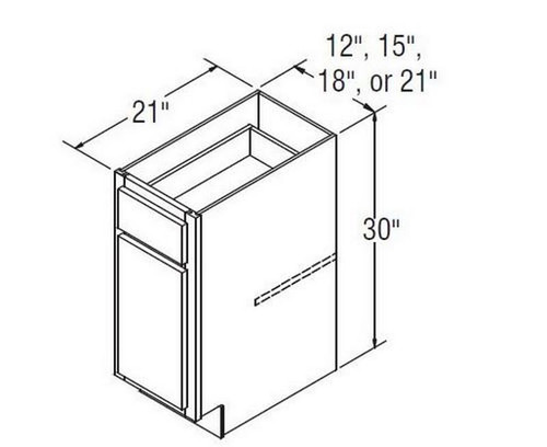 Aristokraft Cabinetry All Plywood Series Sinclair Birch Vanity Base VB12