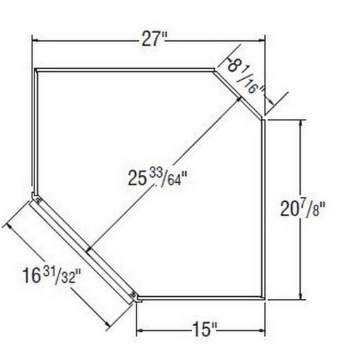 Aristokraft Cabinetry All Plywood Series Sinclair Birch Diagonal Corner Roto Cabinet DCOL2724