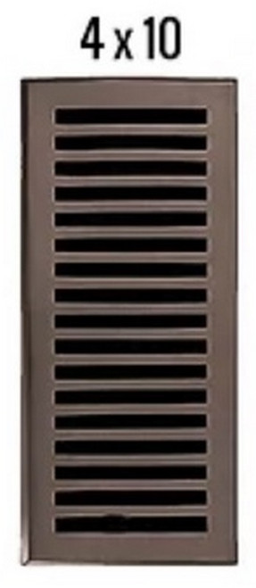 HRVent - Cast Iron Vent - Oriental - Black - 4" x 10" - 02-410-A-19