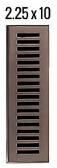 HRVent - Cast Iron Vent - Victorian - Black - 2-1/4" x 10" - 03-210-A-19
