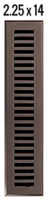 HRVent - Cast Iron Vent - Mission - Black - 2-1/4" x 14" - 05-214-A-19