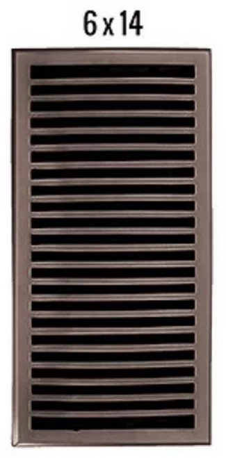HRVent - Cast Iron Vent - Mission - Black - 6" x 14" - 05-614-A-19