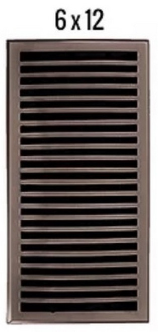 HRVent - Cast Iron Vent - Scroll - Black - 6" x 12" - 06-612-A-19