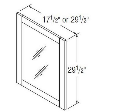 Aristokraft Cabinetry All Plywood Series Lillian PureStyle Paint Vanity Mirror Frame VMF1830