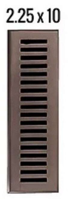 HRVent - Cast Iron Vent - Art Deco - Black - 2-1/4" x 10" - 08-210-A-19