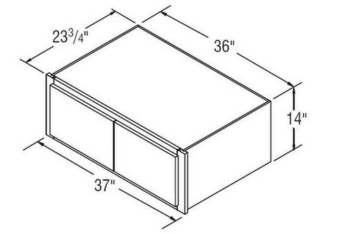 Aristokraft Cabinetry All Plywood Series Lillian PureStyle Paint Refrigerator Wall Trimmable RWT3714B