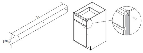 Aristokraft Cabinetry All Plywood Series Lillian PureStyle Paint Stainless Heat Shield HEATSHLDSS30