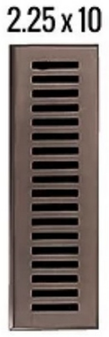 HRVent - Cast Brass Vent - Legacy Classic - Brushed Nickel - 2-1/4" x 10" - 01-210-C-15