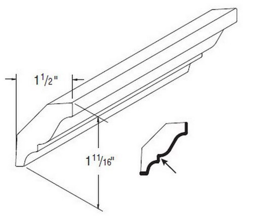 Aristokraft Cabinetry Select Series Lillian PureStyle Paint Crown Moulding MCROWN8