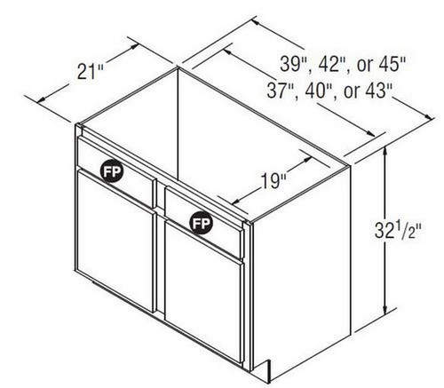 Aristokraft Cabinetry Select Series Lillian PureStyle Paint Vanity Console Base VCB4532.5