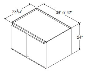 Aristokraft Cabinetry All Plywood Series Trenton Birch Refrigerator Wall Cabinet RW3924