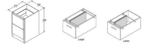 Aristokraft Cabinetry All Plywood Series Trenton Birch Vanity File Drawer Base VFDB18