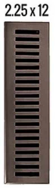 HRVent - Cast Brass Vent - Scroll - Oil-Rubbed Bronze - 2-1/4" x 12" - 06-212-C-10