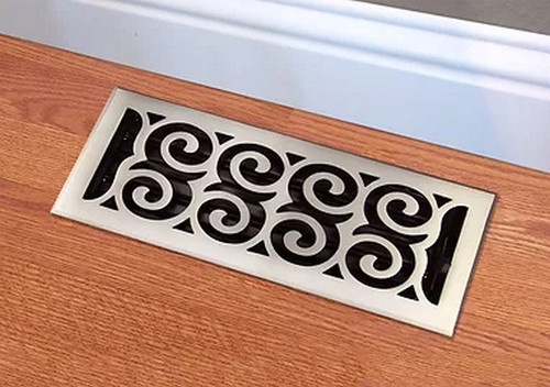HRVent - Cast Brass Vent - Legacy Scroll - Polished Chrome - 3" x 10" - 07-310-C-26