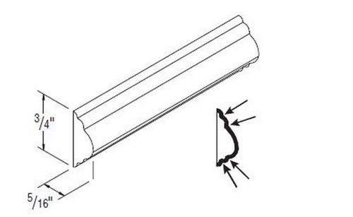 Aristokraft Cabinetry Select Series Trenton Birch Traditional Batten Moulding MTBAT8
