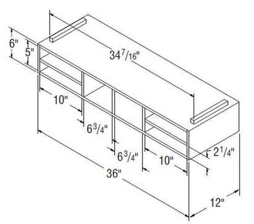 Aristokraft Cabinetry Select Series Trenton Birch Organizer Shelf ORG36